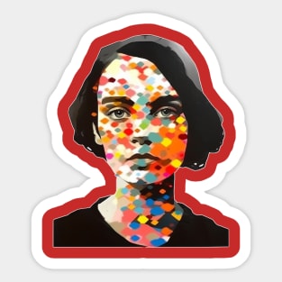 Girl's face in paint Sticker